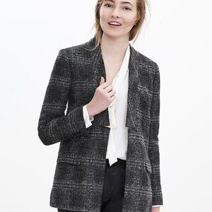 Banana Republic Textured Plaid Blazer Size 2